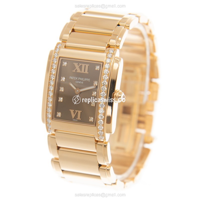 Patek Philippe 4910/11R-010 TWENTY-4 Quartz 18kt Rose Gold & Diamonds