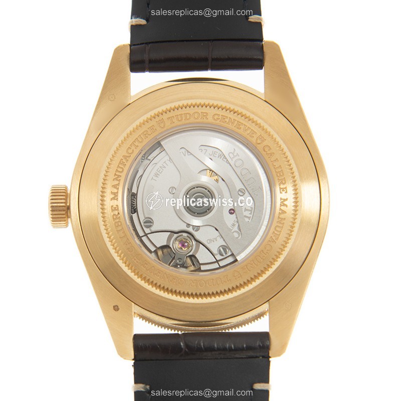 Tudor 79018V LEATHER STRAP BLACK BAY 1958 Automatic 18kt Yellow Gold