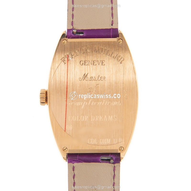 Franck Muller 5851 M SC COL DRM D 1R (5N)-PUR CINTREE CURVEX Automatic 18kt Rose Gold & Diamonds