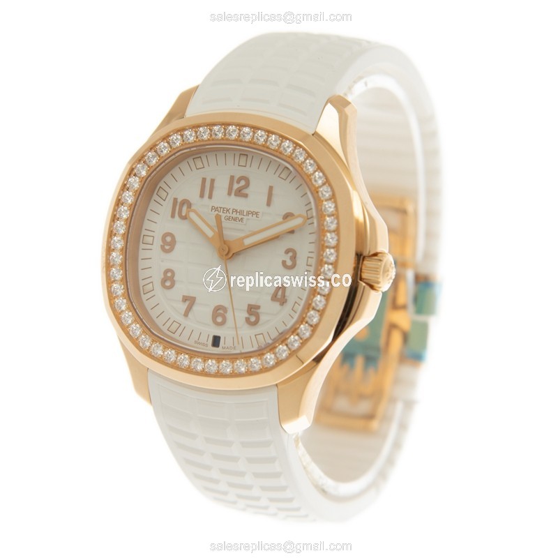 Patek Philippe 5269/200R-001 AQUANAUT Quartz 18kt Rose Gold & Diamonds