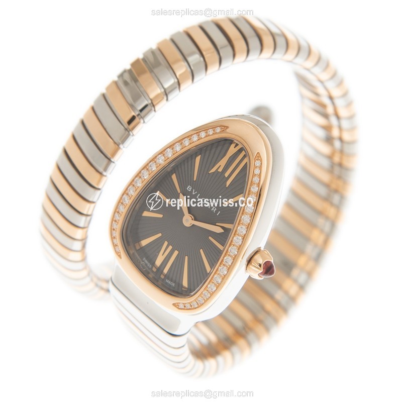 Bulgari 102681 SERPENTI TUBOGAS Quartz 18kt Rose Magic & Diamond