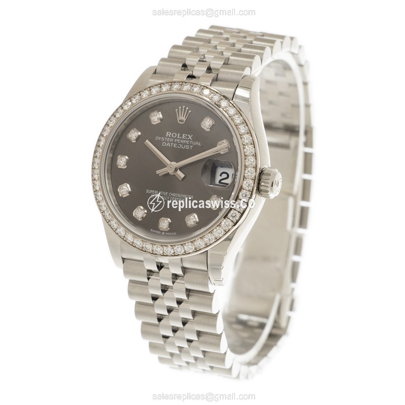 Rolex 278384RBR-0010 DATEJUST Automatic 18kt White Gold & Diamond & Steel