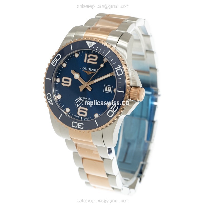 Longines L3.781.3.98.7 CONQUEST Automatic 18kt Rose Gold & Steel
