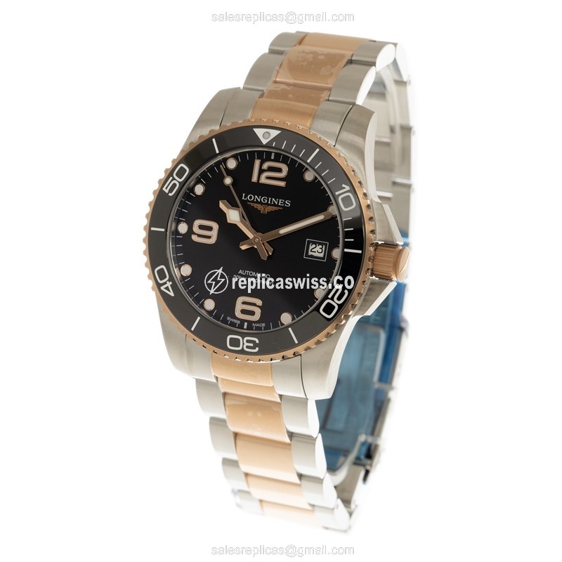 Longines L3.781.3.58.7 CONQUEST Automatic 18kt Rose Gold & Steel