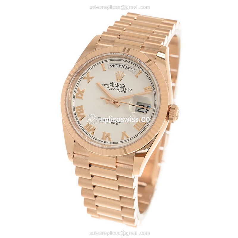 Rolex 128235-0052 DAY-DATE Automatic 18kt Rose Gold