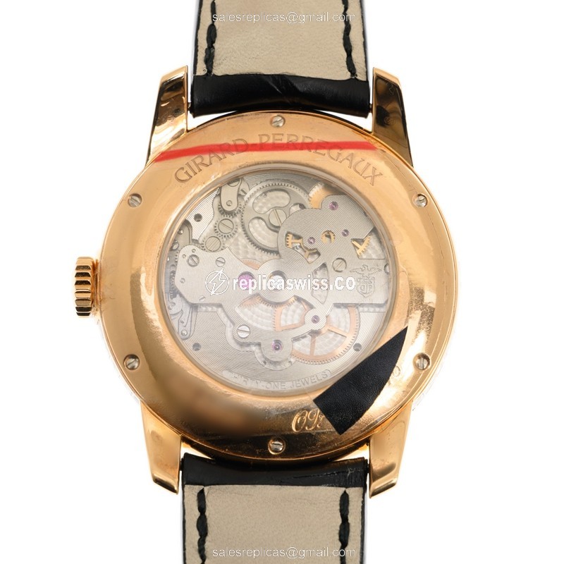 Girard Perregaux 99193B52A002-BA6A TOURBILLON WITH THREE GOLD BRIDGES Automatic 18kt Rose Gold & Diamonds