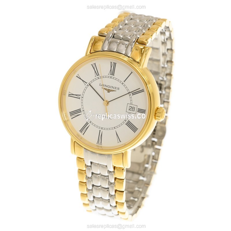 Longines L4.922.2.11.7 PRESENCE Automatic Gold-Plated & Stainless Steel