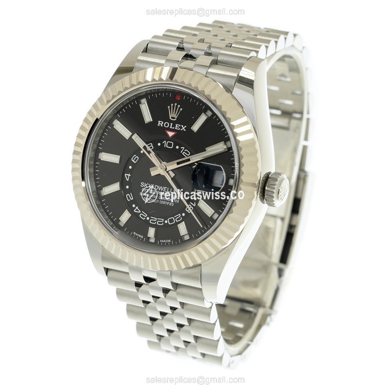 Rolex 326934-0006 SKY-DWELLER Automatic 18kt White Gold & Steel