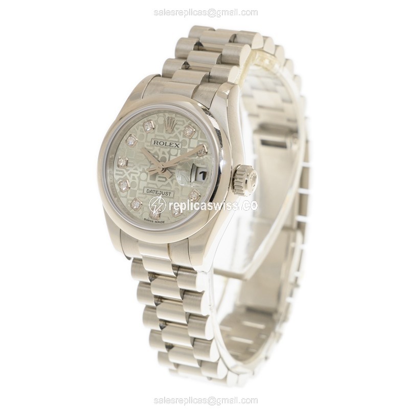 Rolex 179166JICEBLUE_P DAY-DATE Automatic Platinum
