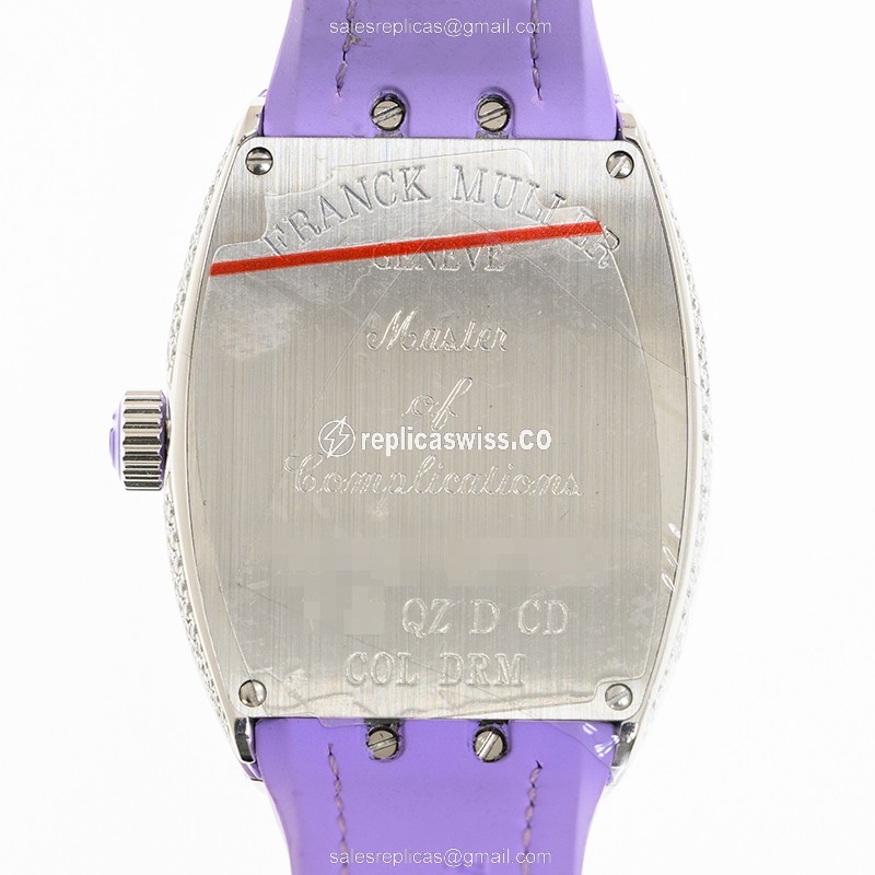 Franck Muller V 32 QZ D CD COL DRM (AC.VL) VANGUARD Quartz 18kt White Gold & Diamond