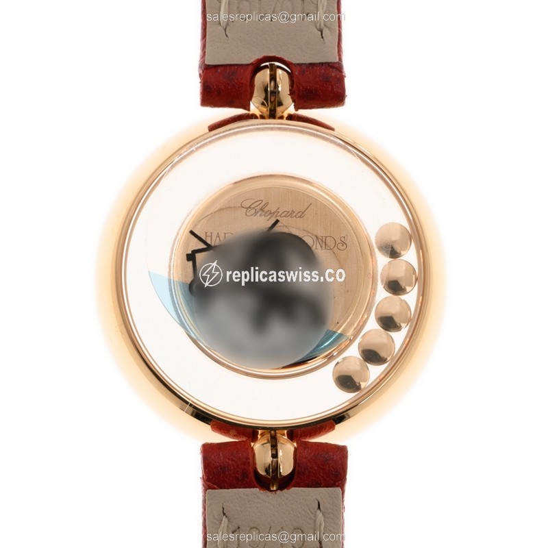 Chopard 209415-5001 HAPPY DIAMONDS Quartz 18kt Rose Gold