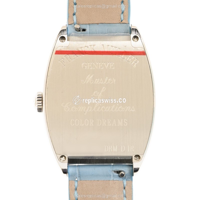 Franck Muller 7502 QZ COL DRM D 1R (AC) - BLUE CINTREE CURVEX Quartz Stainless Steel & Diamonds
