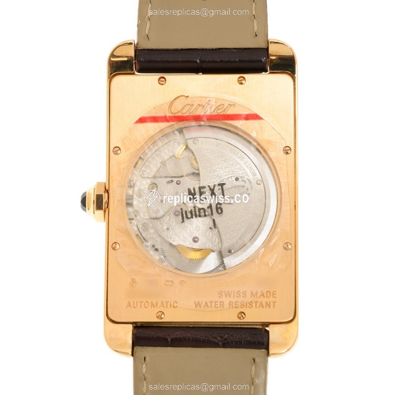 Cartier W2609856 TANK Automatic 18kt Rose Gold