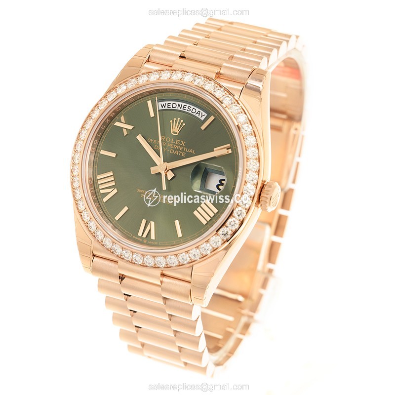 Rolex 228345RBR-0011 DAY-DATE Automatic 18kt Rose Gold & Diamonds