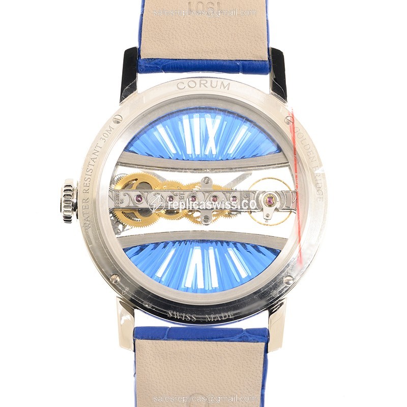 Corum 113.001.69/0F03 BD91G GOLDEN BRIDGE Manual Wind 18kt White Gold & Diamond