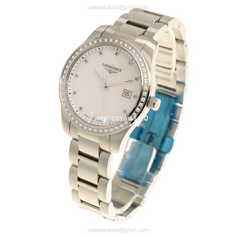 Longines L3.401.0.87.6 CONQUEST Quartz Stainless Steel & Diamonds