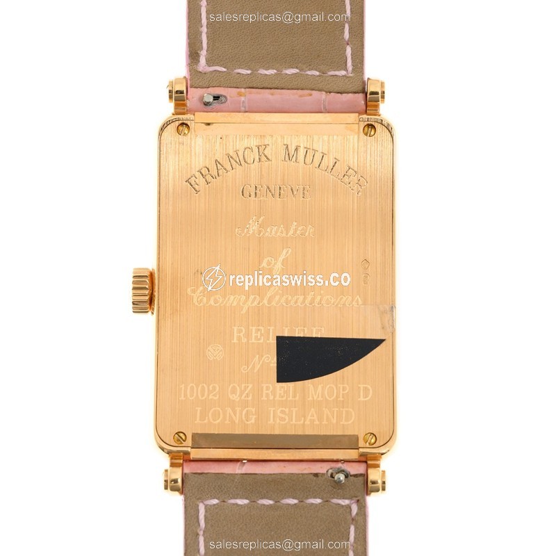 Franck Muller 1002 QZ REL MOP D (5N) LONG ISLAND Quartz 18kt Rose Gold & Diamonds
