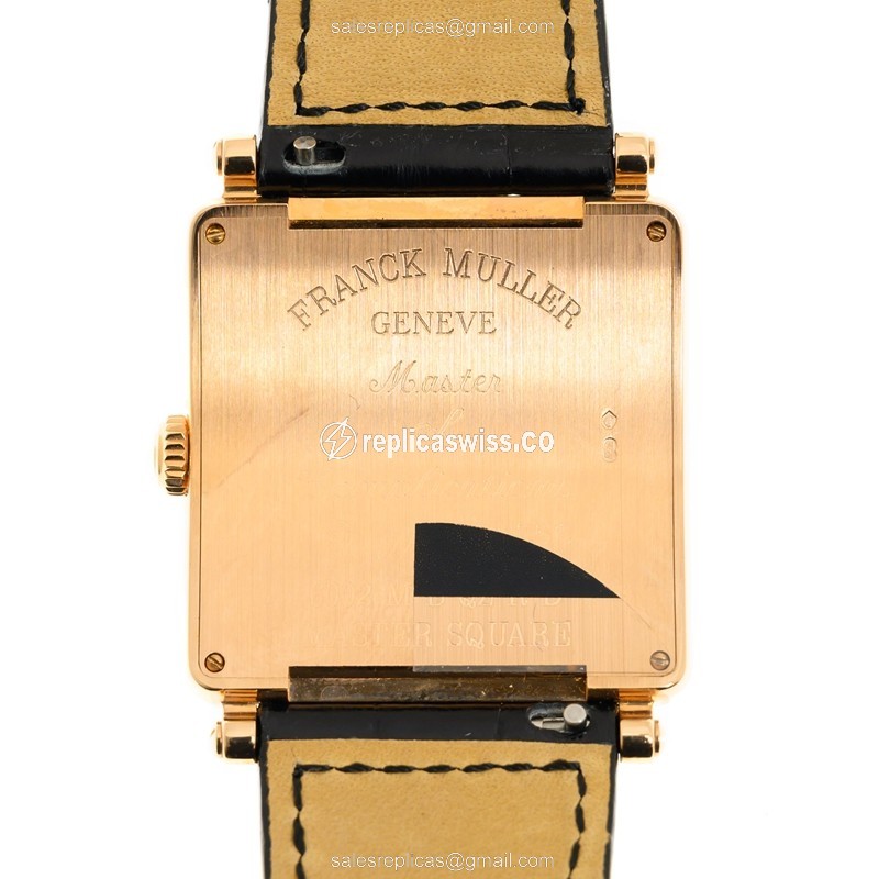 Franck Muller 6002 M B QZ R D (5N) MASTER SQUARE Quartz 18kt Rose Gold & Diamonds