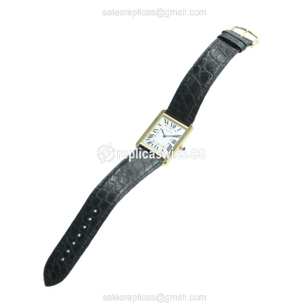 Cartier W1018855 TANK Quartz 18kt Rose Gold & Steel
