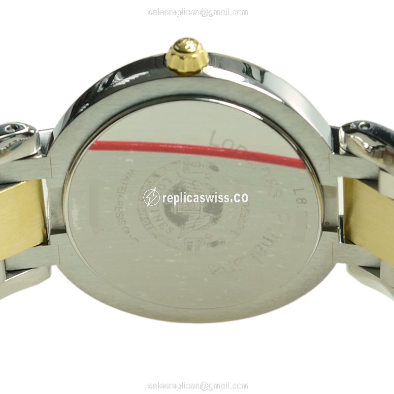 Longines L8.112.5.91.6 PRIMA LUNA Quartz 18kt Gold & Steel