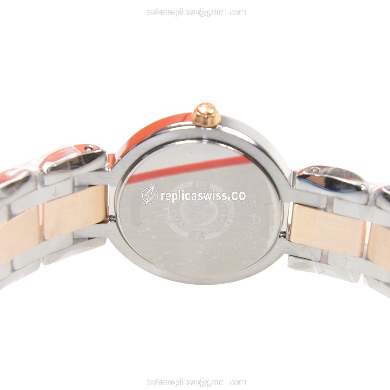 Longines L8.109.5.78.6 PRIMA LUNA Quartz 18kt Rose Gold & Steel