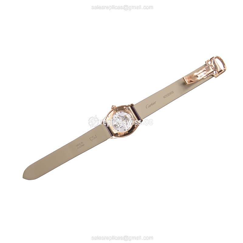 Cartier WA507031 TORTUE Manual Wind 18kt Rose Gold & Diamonds
