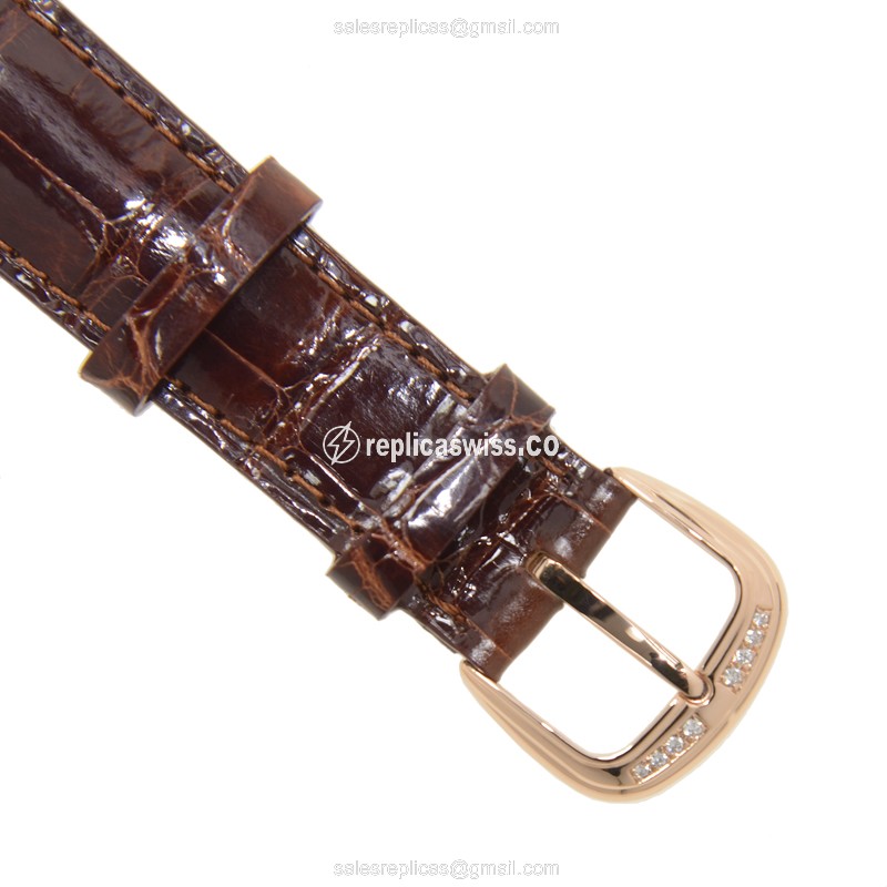 Franck Muller 5852 QZ REL D (5N) CINTREE CURVEX Quartz 18kt Rose Gold & Diamonds