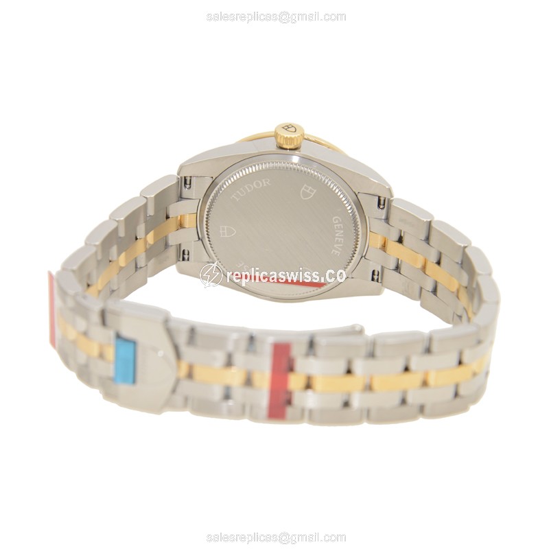 Tudor 53003-68033-CHCL GLAMOUR DATE Automatic 18kt Gold & Steel