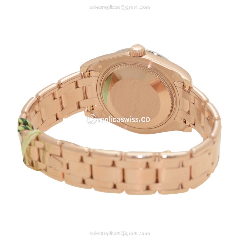 Rolex 81285 LADY DATEJUST Automatic 18kt Rose Gold & Diamonds