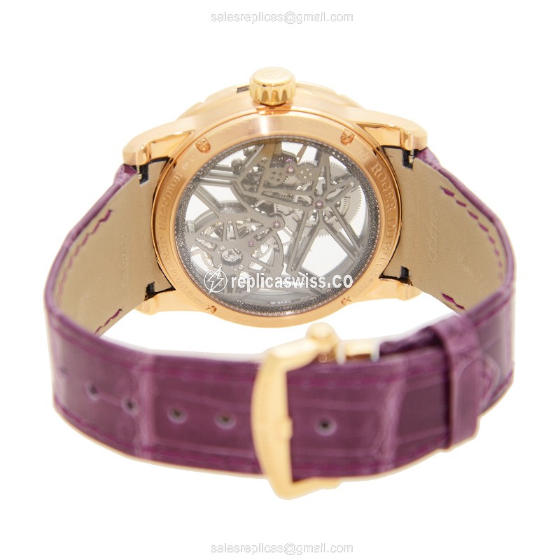 Roger Dubuis RDDBEX0404 EXCALIBUR Manual Wind 18kt Rose Gold & Diamonds