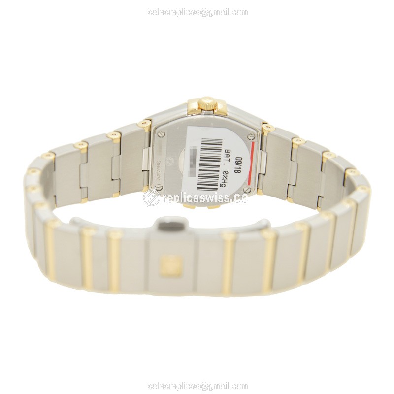 Omega 123.25.24.60.57.001 CONSTELLATION Quartz 18kt Gold & Diamond & Steel