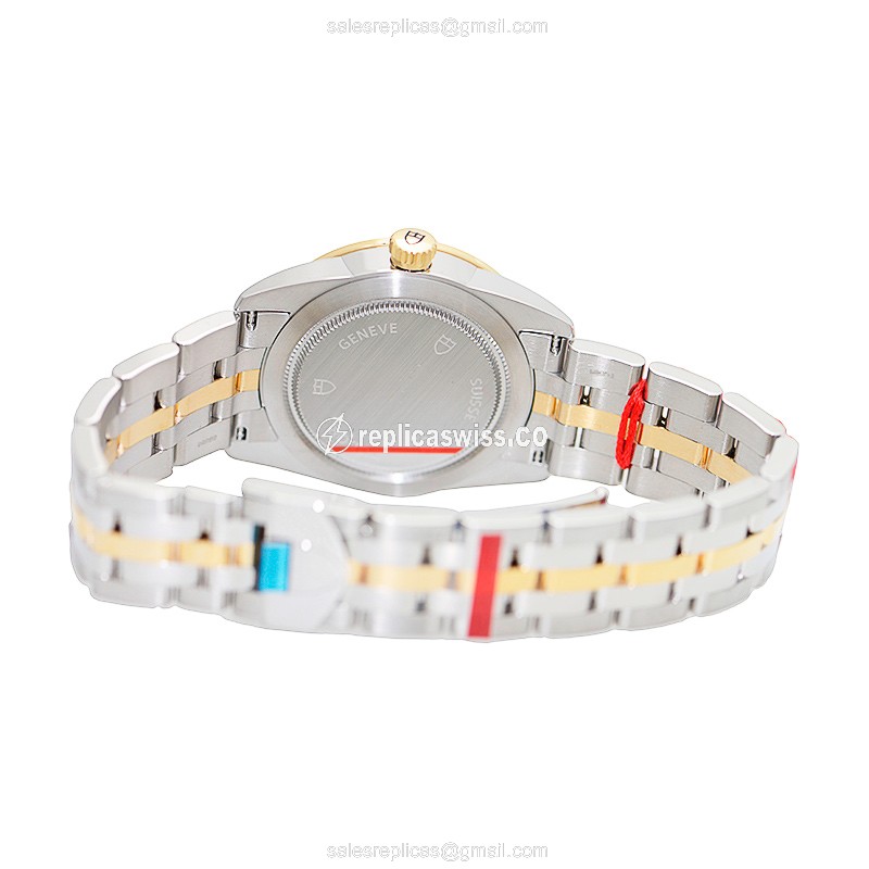 Tudor 55003-68053-10DI-BK GLAMOUR DATE Automatic 18kt Gold & Steel