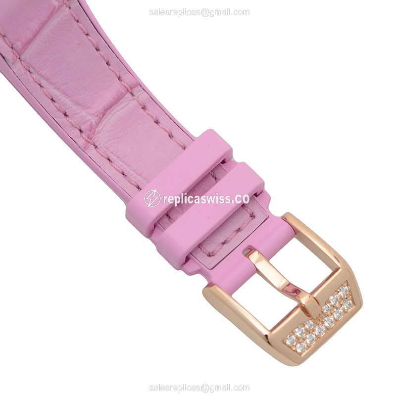 Franck Muller V 32 QZ D (5N.RS) VANGUARD Quartz 18kt Rose Gold & Diamonds