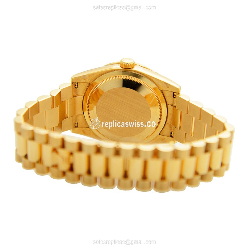 Rolex 118398BRWAVEAR DAY-DATE Automatic 18kt Gold & Diamond & Steel
