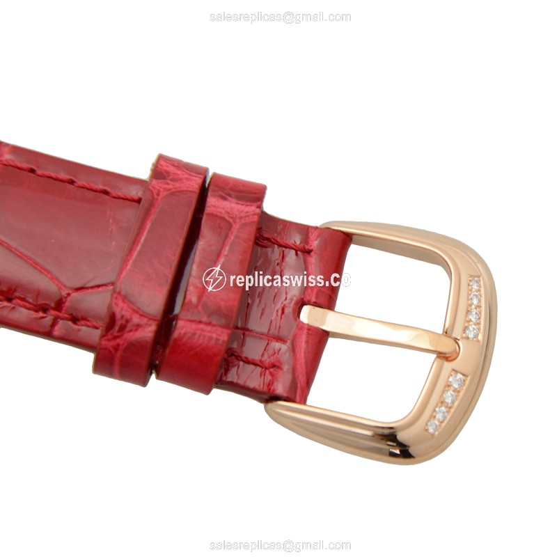 Franck Muller 2852 QZ COL DRM MOP D1R CD8 (5N) CINTREE CURVEX Quartz 18kt Rose Gold & Diamonds