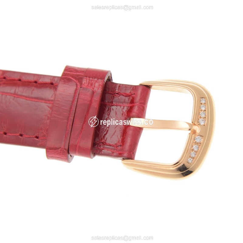Franck Muller 2852 QZ COL DRM MOP D 1R (5N) CINTREE CURVEX Quartz 18kt Rose Gold & Diamonds