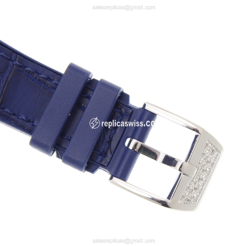 Franck Muller V 32 QZ D (AC.BU) VANGUARD Quartz Stainless Steel & Diamonds