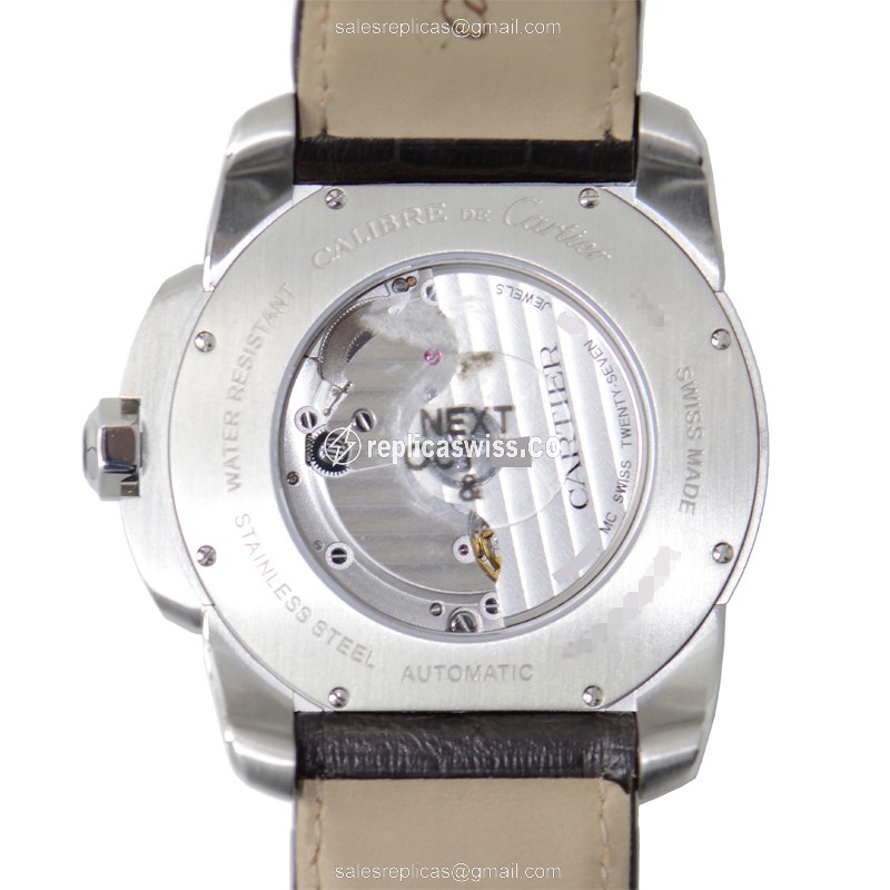 Cartier W7100051 CALIBRE DE CARTIER Automatic 18kt Rose Gold & Steel