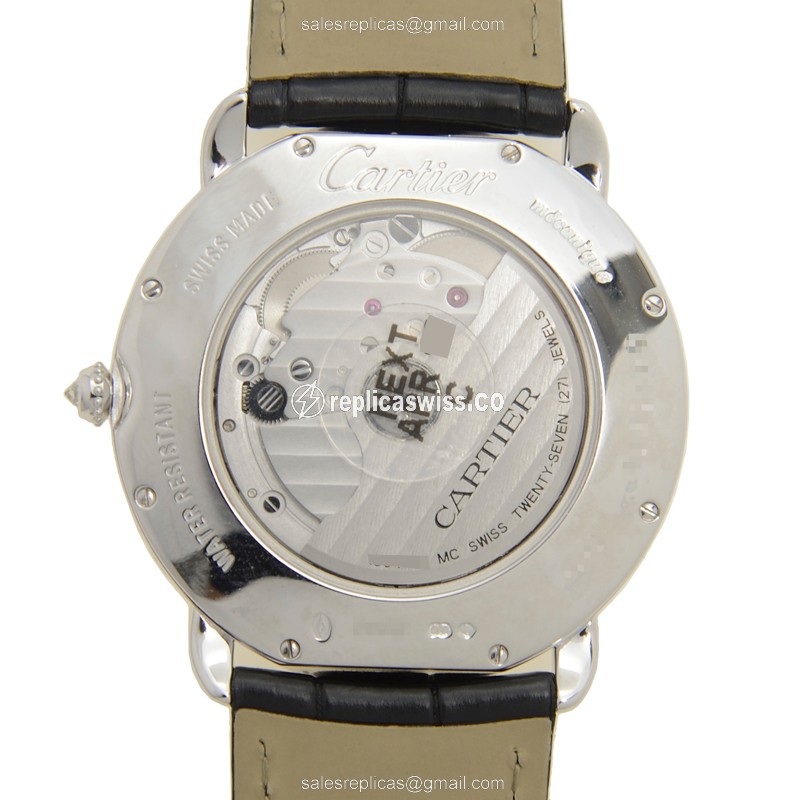 Cartier WR007018 RONDE LOUIS CARTIER Automatic 18kt White Gold & Diamond
