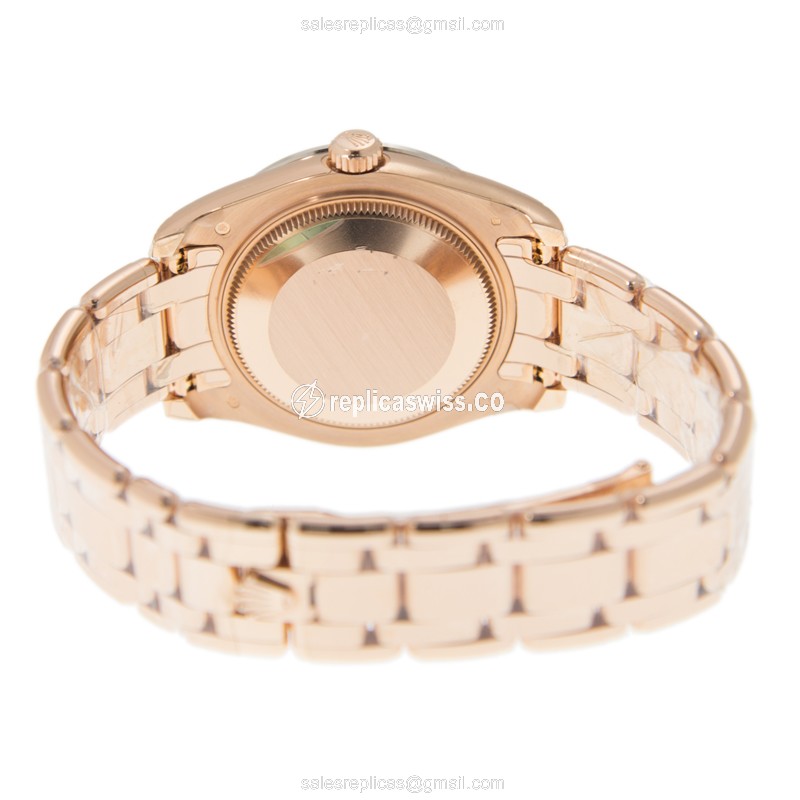 Rolex 81285ZROM LADY DATEJUST Automatic 18kt Rose Gold & Diamonds