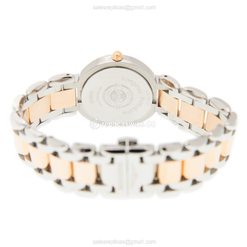 Longines L8.112.5.87.6 PRIMA LUNA Quartz 18kt Rose Gold & Steel