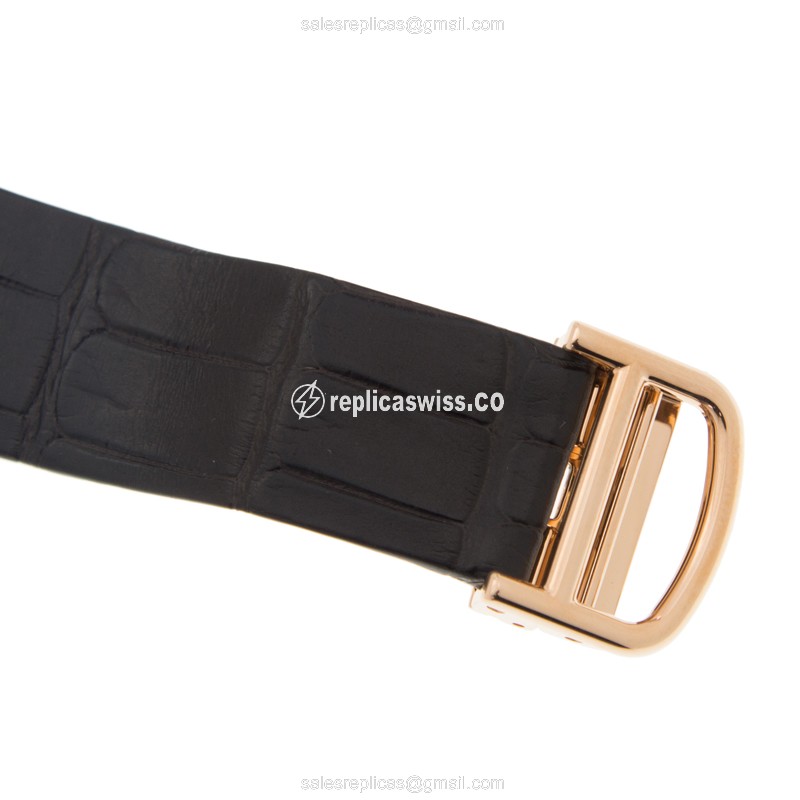 Cartier WH100351 SANTOS Quartz 18kt Rose Gold & Steel