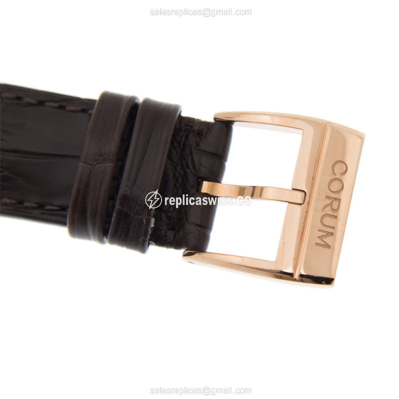 Corum 113.158.85-0001 GD34 BRIDGE Manual Wind 18kt Rose Gold & Diamonds