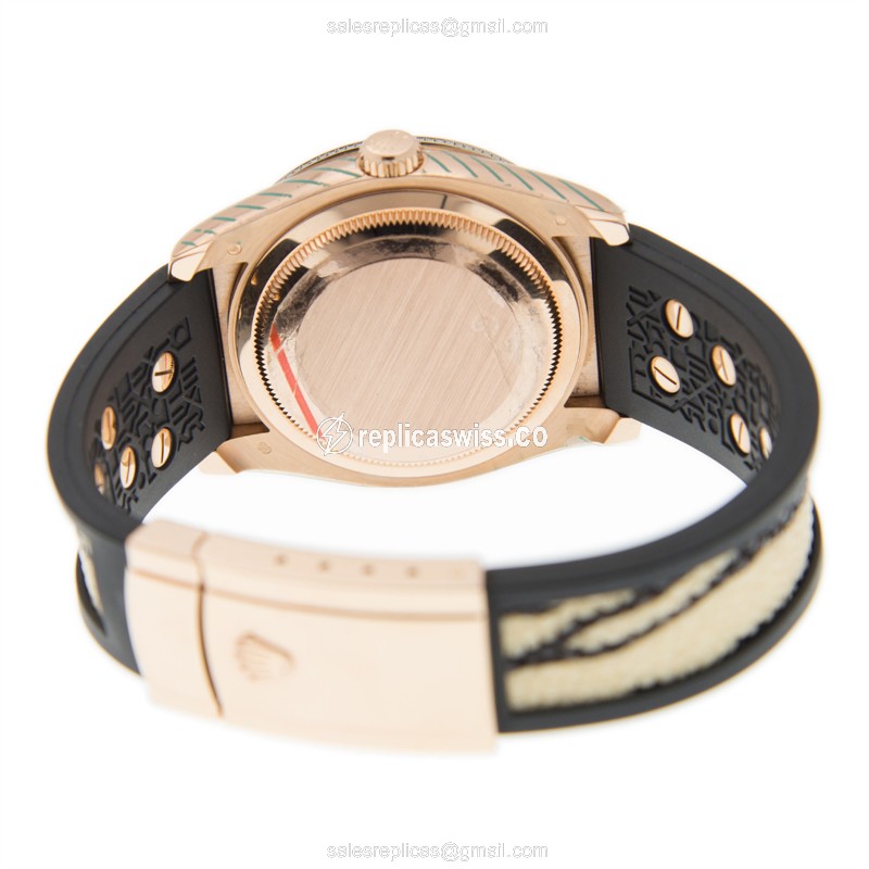 Rolex 116185BBR DATEJUST Automatic 18kt Rose Gold & Diamonds