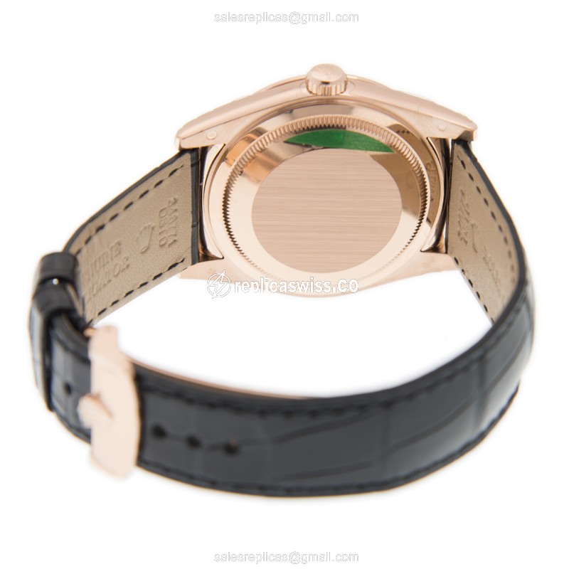 Rolex 118135BK DAY-DATE Automatic 18kt Rose Gold