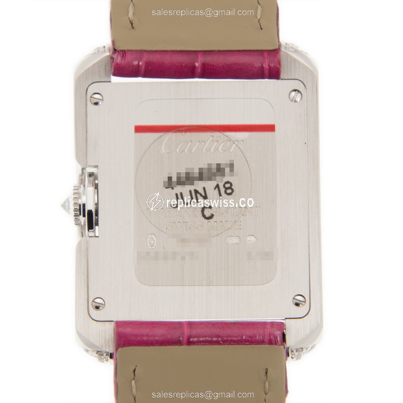 Cartier WT100030 TANK Quartz 18kt White Gold & Diamond