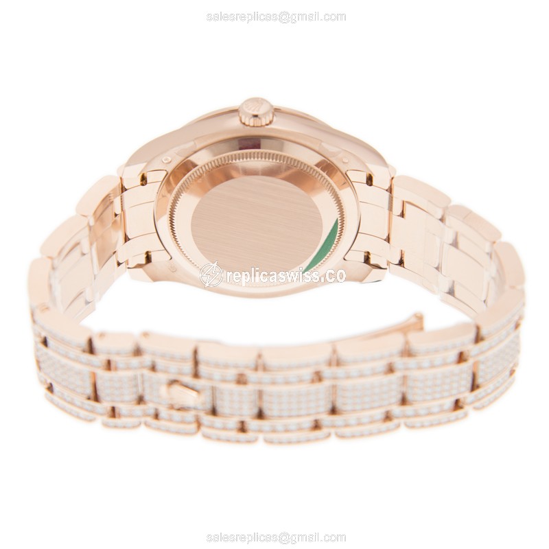 Rolex 86405RBR-CHRN Automatic 18kt Rose Gold & Diamonds