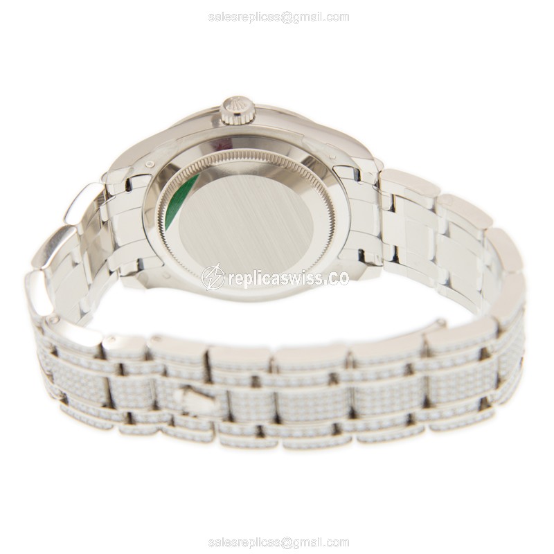 Rolex 86409RBR-SVRN DATEJUST Automatic 18kt White Gold & Diamond