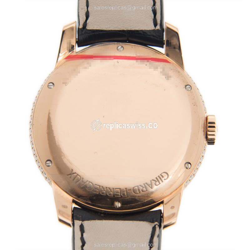 Girard Perregaux 99193D52I000-BA6A BRIDGES Manual Wind 18kt Rose Gold & Diamonds