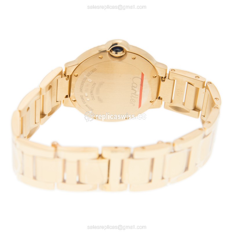 Cartier WE9004Z3 BALLON BLEU Automatic 18kt Gold & Diamond